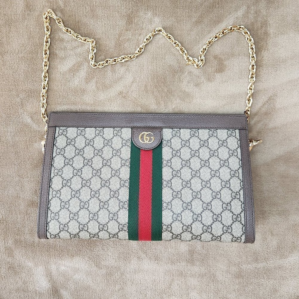 Gucci Ophidia Chain Shoulder Bag, Authentic